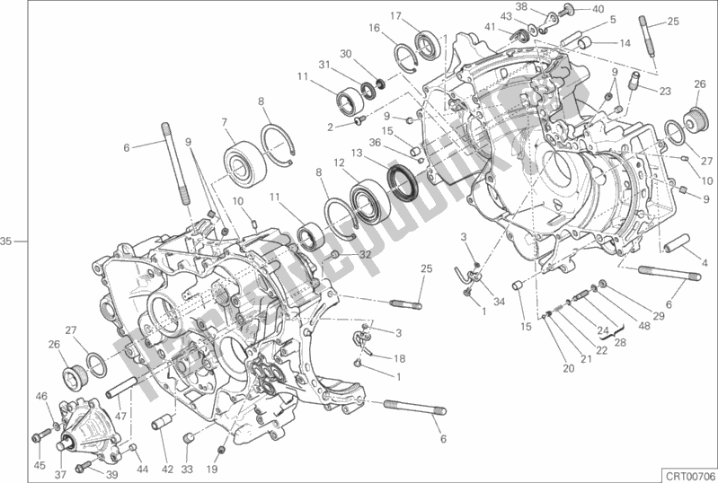 Todas las partes para 010 - Pareja De Semicárter de Ducati Superbike 959 Panigale ABS 2017